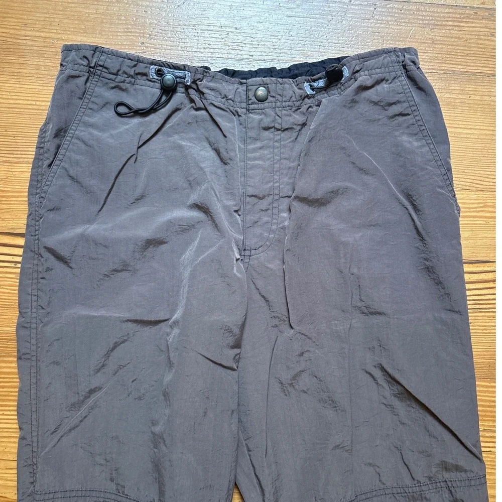 B.U.M. Equipment Track Pants Mens Gray Vintage Nylon Gorpcore Cargo SIZE M